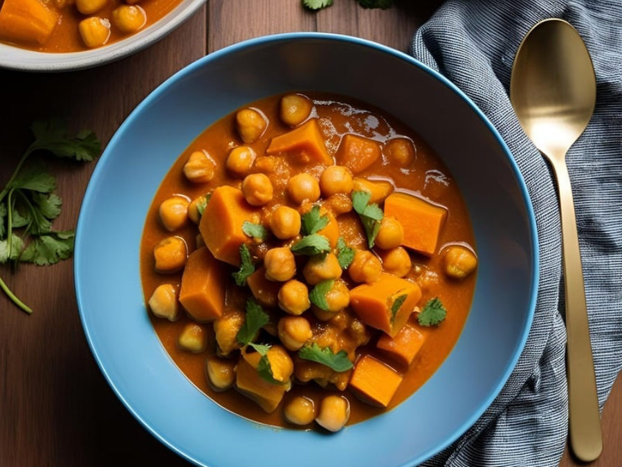 Curry de pois chiches & patates douces