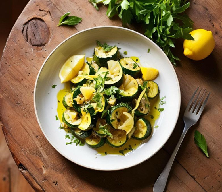 Courgettes sautées à l’ail et au citron
