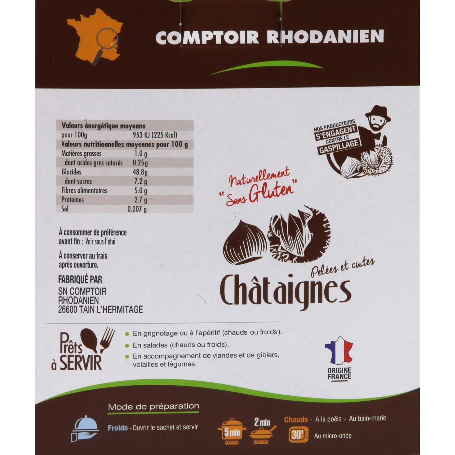 Châtaignes Bio pelées et cuites - sous vide – Image 3